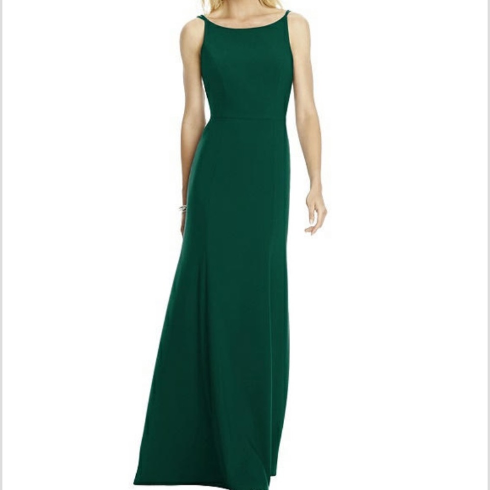Used After Six bridesmaid dress in Hunter Green